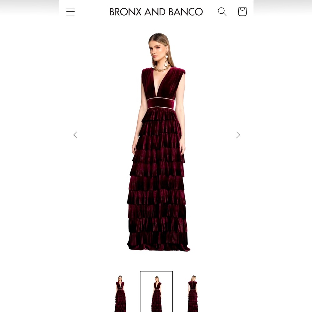 Gorgeous Bronx and Banco burgandy gown/dress. Mother of the bride/formal